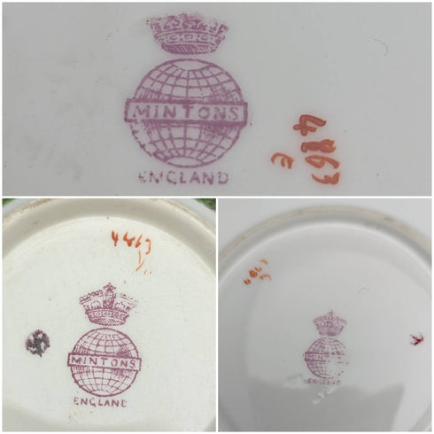 20 世紀初英國明頓茶杯三件套雞蛇綠